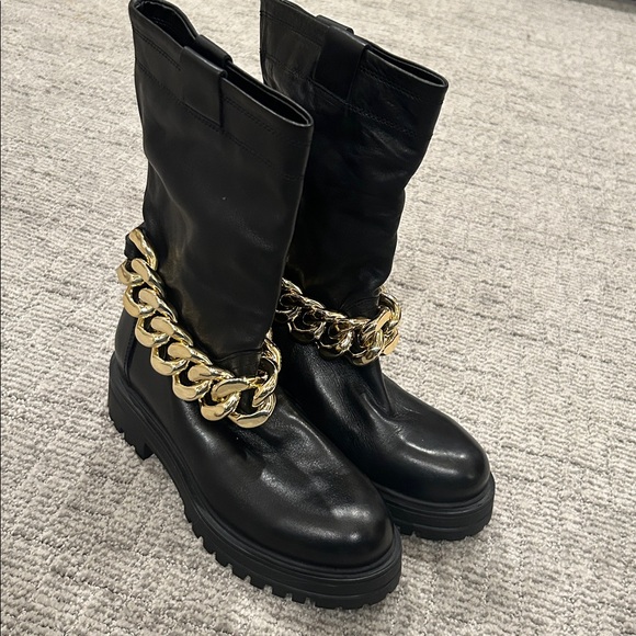 Steve Madden Womens Devotion Leather Slip On Mid-Calf Boots 7.5 - Picture 2 of 6